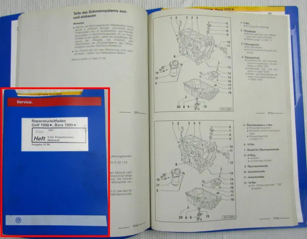 Reparaturleitfaden VW Golf 4 2,8l VR6 Einspritzmotor AQP Mechanik Zylinderkopf