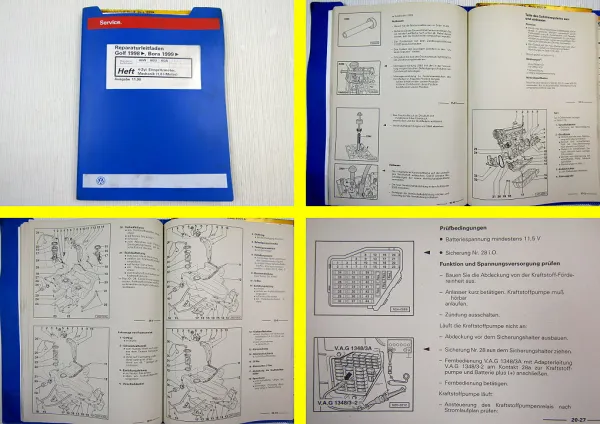 Reparaturleitfaden VW Golf 4 Bora Werkstatthandbuch 1,8l Motor AGN AGU AQA ARZ