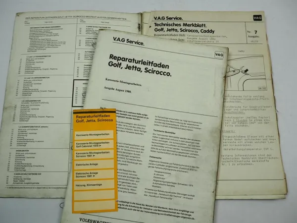 Reparaturleitfaden VW Golf Scirocco Typ 17 53 Werkstatthandbuch Karosserie 1983