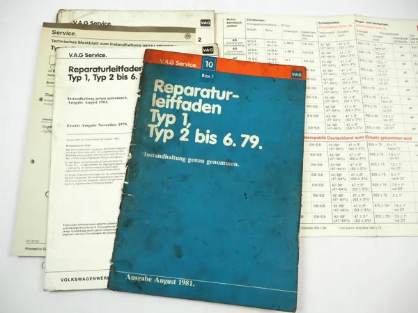 Reparaturleitfaden VW Käfer VW T2 Bus Typ 2 Instandhaltung Werkstatthandbuch