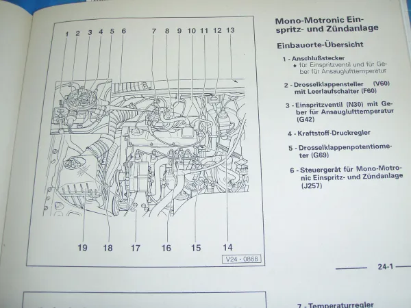Reparaturleitfaden VW Passat 35i Mono Motronic Einspritz Zündanlage AAM ABS RP