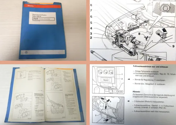 Reparaturleitfaden VW Polo 3 6N 6N2 Heizung Klimaanlage Werkstatthandbuch 2000