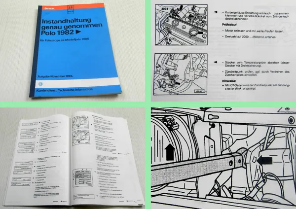Reparaturleitfaden VW Polo 86C / Polo 2 ab 1986 Instandhaltung Inspektion