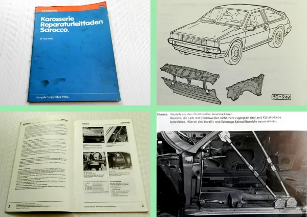 Reparaturleitfaden VW Scirocco ab Mai 1981 Karosserie Instandsetzung