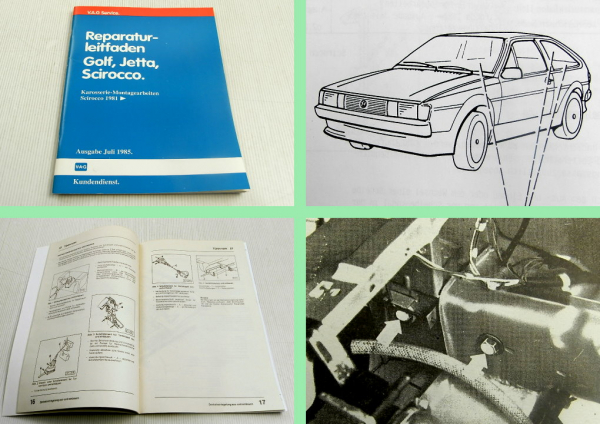 Reparaturleitfaden VW Scirocco II Typ 53 B ab 1981 Karosserie 1985