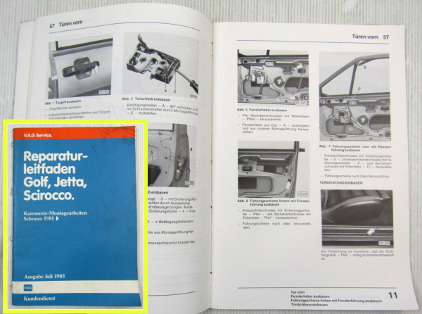 Reparaturleitfaden VW Scirocco II Typ 53 Karosserie Montagearbeiten 1981-88