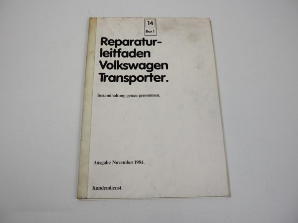 Reparaturleitfaden VW T3 Bus Transporter Instandhaltung Werkstatthandbuch 1984