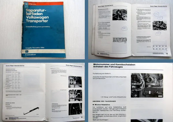 Reparaturleitfaden VW T3 Bus Transporter Instandhaltung Werkstatthandbuch 1984