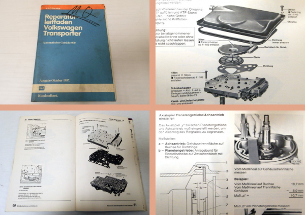 Reparaturleitfaden VW T3 Bus Werkstatthandbuch Automatisches Getriebe 090 1987