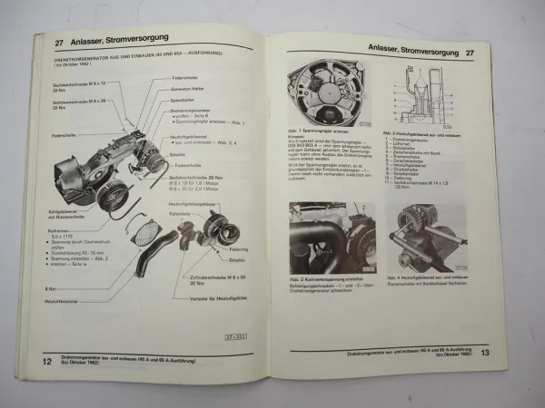 Reparaturleitfaden VW T3 Bus Werkstatthandbuch Elektrische Anlage Elektrik 1991 #1
