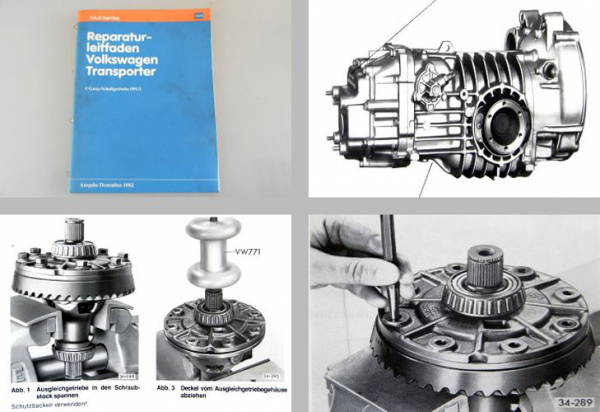 Reparaturleitfaden VW T3 Transporter Werkstatthandbuch 4-Gang Getriebe 091/I