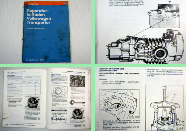 Reparaturleitfaden VW T3 Transporter Werkstatthandbuch 5-Gang Getriebe 094