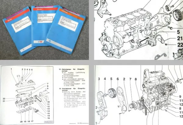 Reparaturleitfaden VW T4 Bus 2,4l 2,5l Dieselmotor + Einspritzanlage AAB ACV