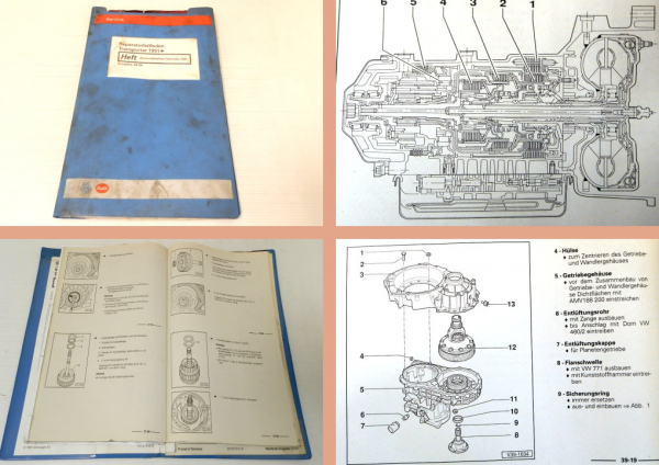Reparaturleitfaden VW T4 Bus Automatikgetriebe 098 Werkstatthandbuch 1995