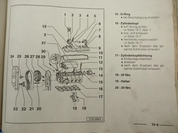 Reparaturleitfaden VW T4 Transporter 2,5 l Einspritzmotor AAF ACU AET APL AVT