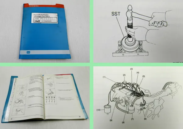 Reparaturleitfaden VW Taro 2,4l Einspritzmotor 22R ab 1989