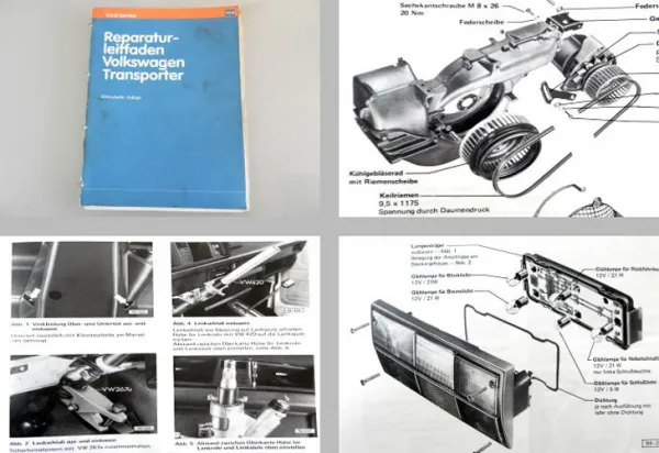 Reparaturleitfaden VW Transporter T3 Elektrische Anlage Anlasser Schalttafel