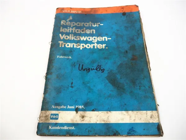 Reparaturleitfaden VW Transporter T3 Fahrwerk Bremsen Werkstatthandbuch 1992