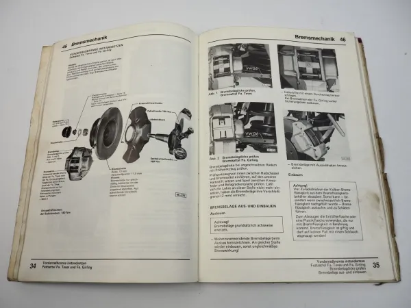 Reparaturleitfaden VW Transporter T3 Fahrwerk Bremsen Werkstatthandbuch 1992