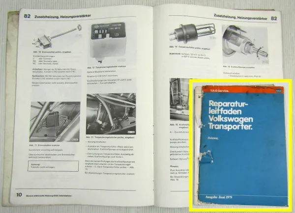 Reparaturleitfaden VW Transporter T3 Heizung Lüftung Klimaanlage 1979 - 1986