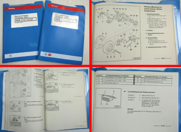 Reparaturleitfaden VW Transporter T4 syncro Fahrwerk Werkstatthandbuch ab 1996