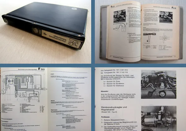 Reparaturleitfaden VW Typ 1 2 3 4 Käfer Werkstatthandbuch Heizung Klimaanlage