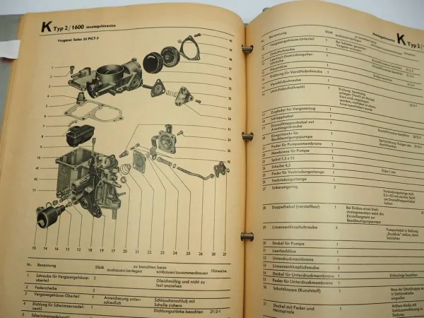 Reparaturleitfaden VW Typ 1 2 Käfer T2 Bus Kraftstoffanlage 1973 Werkstatthandbuch