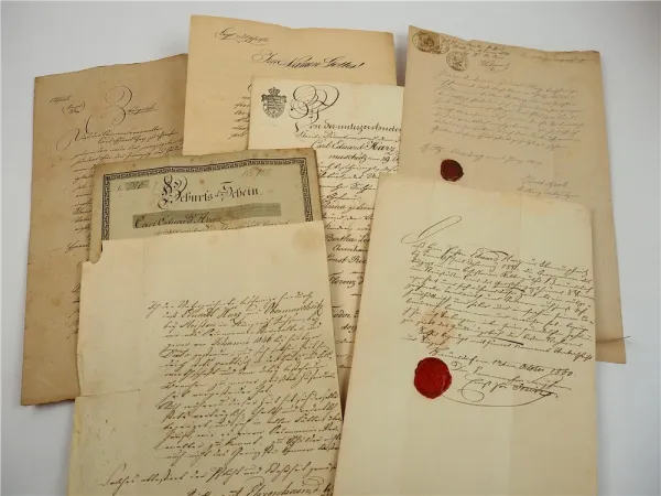 Rittergut Ehrenhain Pächter C.E. Harz Brief 1841 - 1869 Altenburg Nobitz