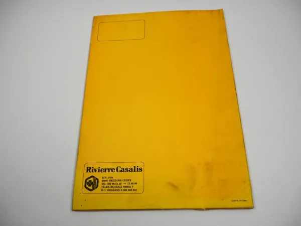 Rivierre Casalis Hochdruck u. Rundballen Aufsammelpressen Prospektmappe ca. 1980