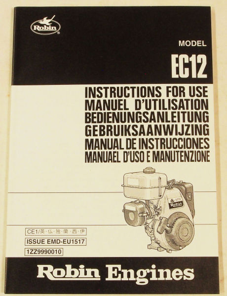 Robin EC12 Bedienungsanleitung Instructions for Use Manuael d uso 2000