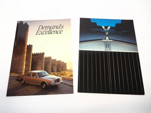 Rolls Royce Silver Spirit Spur Corniche Camargue 2x Prospekt Brochure 1970s