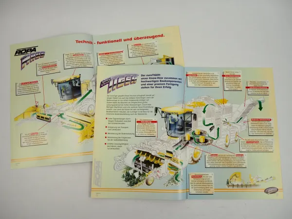 Ropa Euromaus Eurotiger Rübenerntemaschine 2x Prospekt