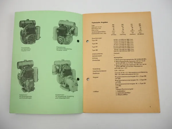 Rotax 200 250 251 300 ccm Motor Betriebsanleitung Ersatzteilliste 1977