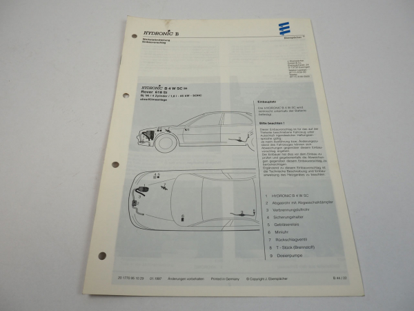 Rover 618 Si 1,8l Bj. 1996 Eberspächer Hydronic B4WSC Einbau Standheizung