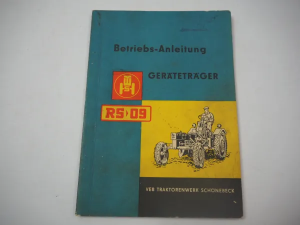RS 09 -2 Geräteträger Betriebsanleitung Bedienungsanleitung 1962