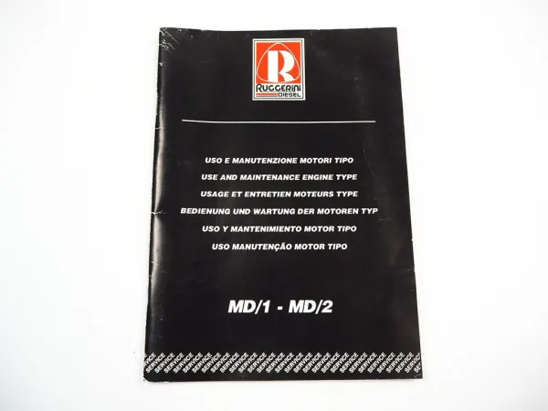 Ruggerini MD/1 MD/2 Motor Bedienungsanleitung Operating Manual 1994