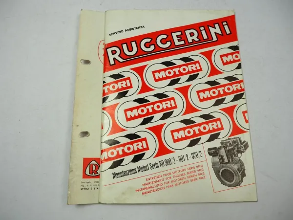 Ruggerini RD 901/2 920/2 850/2 Instandhaltung Ersatzteilliste Engine Maintenance