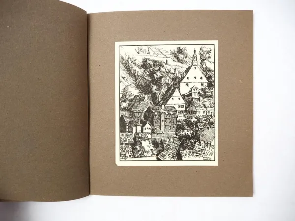 Ruhla Thüringen Buch mit 10 Federzeichnungen von Hanns Bock 1920/30er Jahre