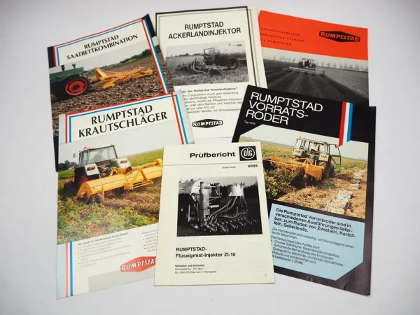 Rumptstadt Holland Anbaugeräte Traktoren Prospekt Techn. Daten Prüfbericht 80/90