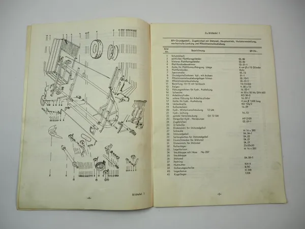 Rustica Bleinroth Bohnenpflückmaschine Simplix Betriebsanleitung Ersatzteilliste