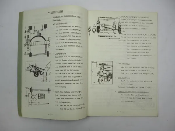 Rustica Bleinroth RKS 30 35 45 Bunkerköpfroder Betriebsanleitung Wartung