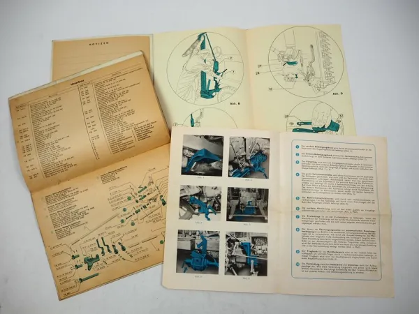 S&S Mähwerk für Hanomag R22 R27 Schlepper Betriebsanleitung Ersatzteilliste 1955