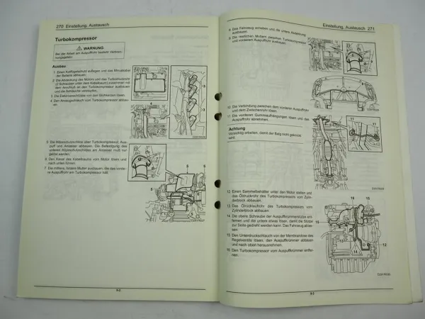 Saab 9-3 1998 Abgasanlage Kühlsystem Turbosystem Diesel Werkstatthandbuch Reparaturanleitung