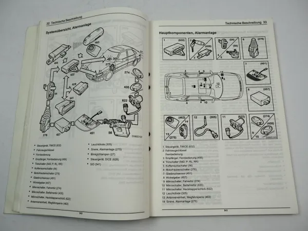 Saab 9-3 1998 Diebstahlschutz Wegfahrsperre Werkstatthandbuch Reparaturanleitung