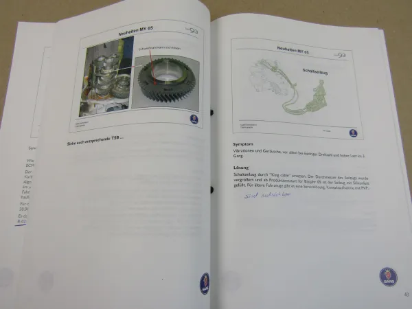 Saab 9-3 9-5 Schulungshandbuch Werkstatthandbuch Modelljahr 2005