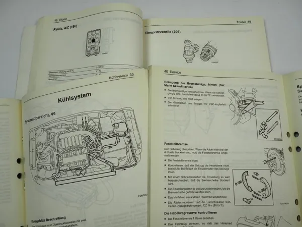 Saab 9-5 1998 Service &Technische Daten Reparaturanleitung Werkstatthandbuch
