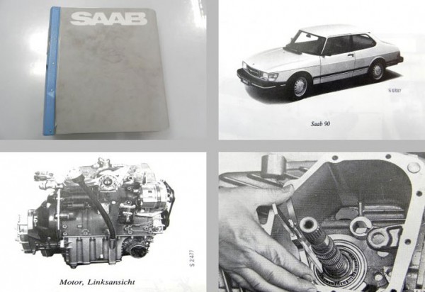 Saab 90 Werkstatthandbuch Reparaturanleitung ab 1985 Ordner mit 12 Heften