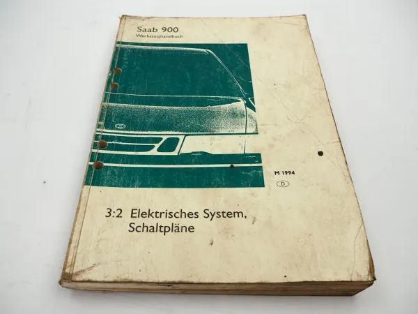 Saab 900 1994 Elektrische Anlage Stromlaufpläne Schaltplan Werkstatthandbuch