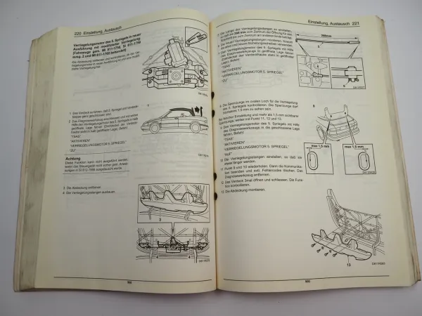 Saab 900 Cabriolet Reparaturanleitung Verdeck Karosserie Werkstatthandbuch 1998