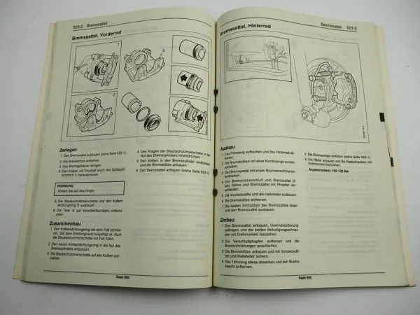 Saab 900 II Bremsen ABS Fehlersuche Reparaturanleitung ab 1994 Werkstatthandbuch
